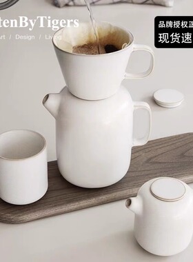 丹麦Ferm Living Sekki系列釉面陶瓷咖啡壶滤杯奶罐壶马克杯碗盘