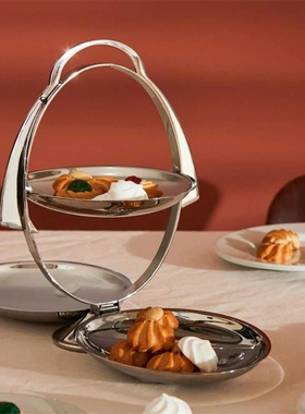 意大利Alessi Anna折叠蛋糕架甜品托盘下午茶点心果盘正品fatman