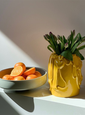 丹麦正品raawii Alev装饰碗果盘置物大小盘彩色陶瓷手工北欧设计