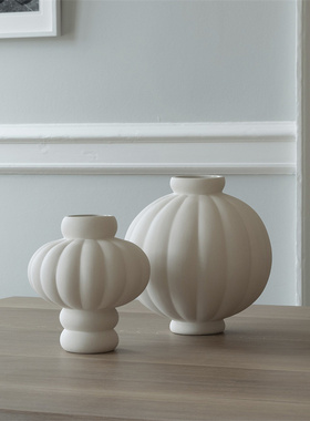 现货 丹麦进口Louise Roe白色陶瓷花瓶Balloon气球装饰摆件北欧