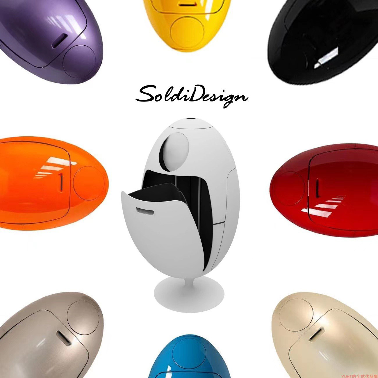 现货正品意大利Soldi Design恐龙蛋垃圾桶分类垃圾桶潮流摆件环保,家庭/个人清洁工具,垃圾桶,淘宝优惠券,粉丝福利购,淘宝优惠卷