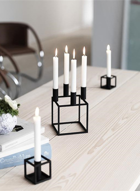 现货丹麦Audo｜By Lassen立方体烛台Kubus 4北欧极简装饰摆件装饰