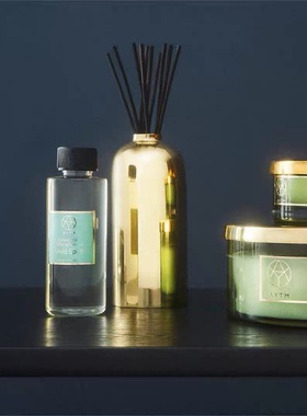 丹麦AYTM TOTA无火香熏藤条散香黄铜外罩蜡烛精油摆件北欧