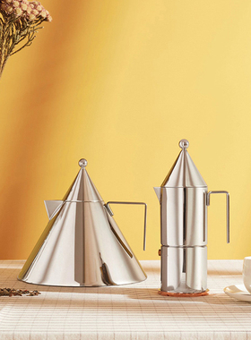 意大利ALESSI conica咖啡壶摩卡壶烧水壶奶罐糖罐不锈钢礼物正品