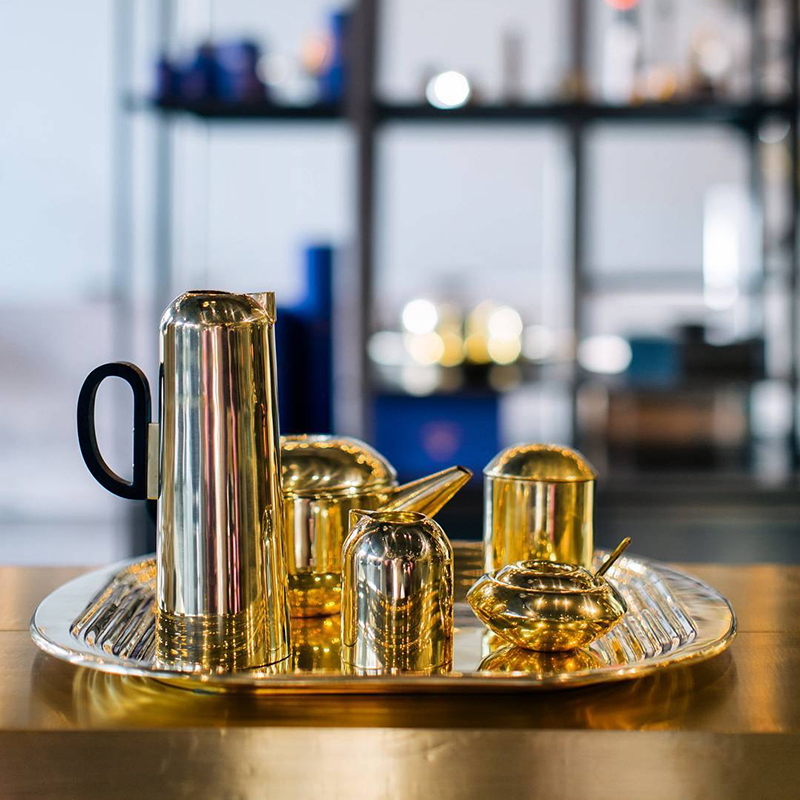现货英国Tom Dixon Form茶罐托盘水壶糖碗糖匙牛奶壶茶壶咖啡