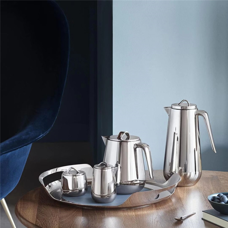 丹麦georg jensen乔治杰生helix咖啡餐具托盘茶壶糖罐保温壶牛奶