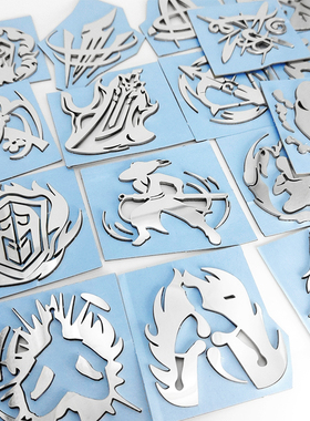 剑网三汽车金属立体车贴花间洗髓易筋经易道铁牢律武侠江湖游戏贴