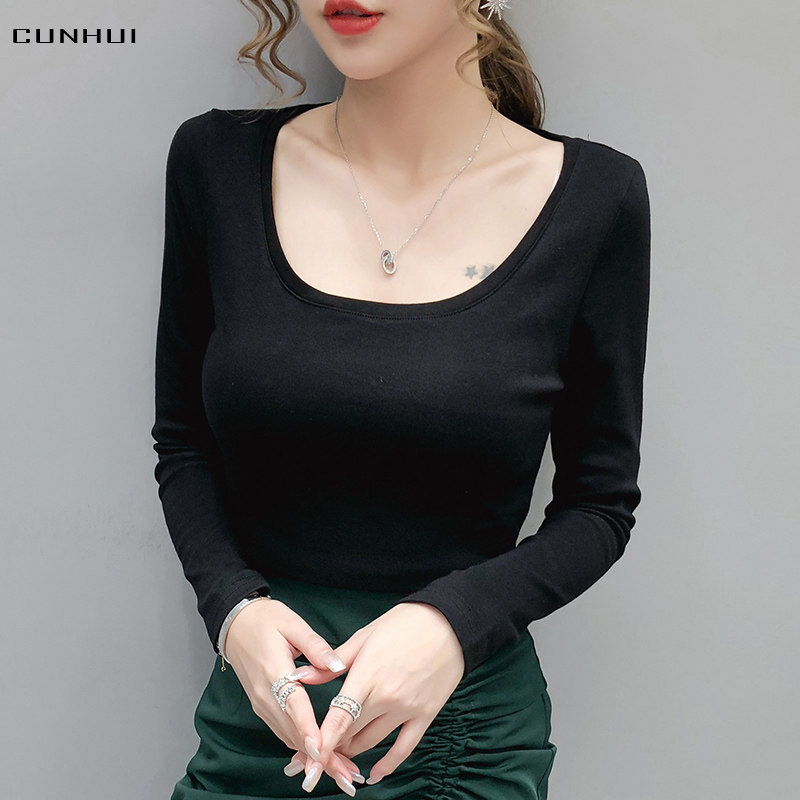 Large Scheming Base coat 2020 Autumn and winter Internal lap Self cultivation sexy T-shirts T-shirt Women's wear jacketin the Women's clothing/Boutique , Large size women  category - from Buy2taobao.com to provide professional Taobao agent buy service