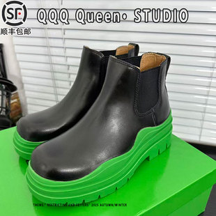 mona厚底同款切尔西靴子2025秋冬季松糕马丁靴大码41-43短靴加绒