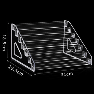 亚克力置物架透明阶梯式多层美甲货架吧唧盲盒陈列饰品多功能展示