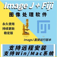 imagej FIJI图像处理软件win mac灰度分析荧光计数imagej远程安装