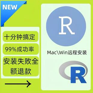 r语言安装包 rstudio软件安装 4.5.2拍1件提供远程安装win/mac