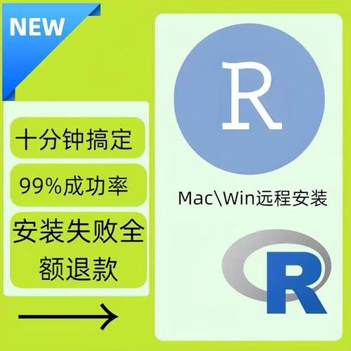 r语言安装包 rstudio软件安装 4.5.3拍1件提供远程安装win/mac