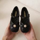 小女孩单鞋 女童豆豆鞋 春季 儿童公主鞋 2026春秋软底黑色演出小皮鞋