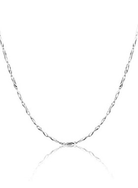 专柜Pt950铂金项链 女款 元宝白金项链 简约百搭 可配吊坠