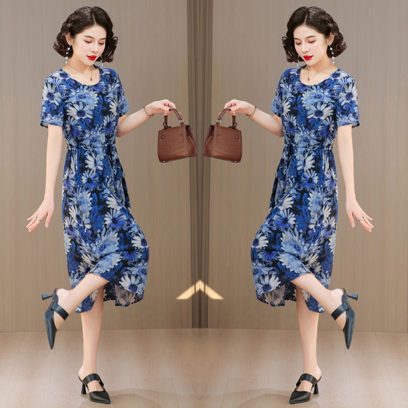 2025新款短袖圆领棉绸连