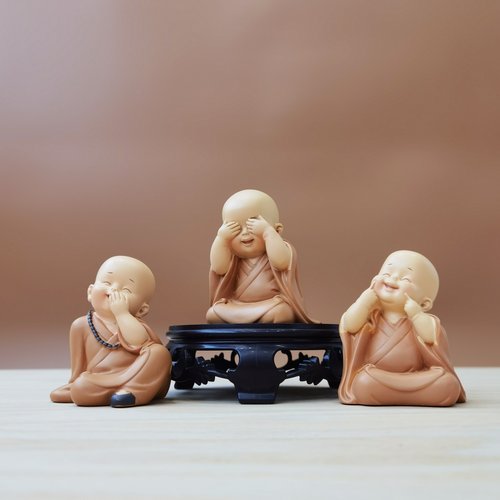 三不小和尚摆件弥勒佛