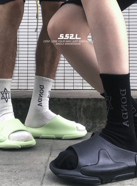 SS2L秋冬21aw恶搞侃爷专辑限定DONDA六芒星中筒袜子男女潮袜kanye
