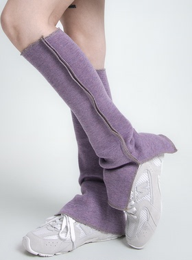 SS2L秋冬极简韩系混纺羊毛纯色拼接甜酷少女加厚保暖袜套女堆堆袜