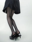 SS2L春夏性感职场辣妹风知识分子风直线黑色透肤虾线丝袜女ins潮