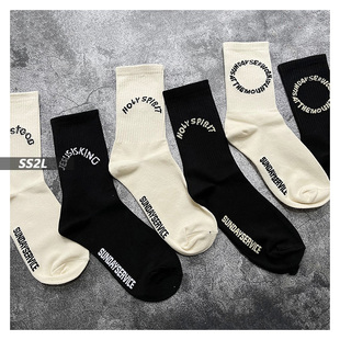 KING运动男女长袜潮袜子 KANYE WEST侃爷周日合唱团限定JESUS