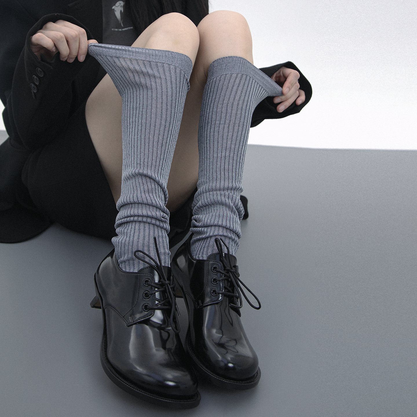 SS2L夏秋miu场纯色双针亮丝流光小腿袜薄款过膝长筒袜子堆堆袜女,女士内衣/男士内衣/家居服,长筒袜,淘宝优惠券,粉丝福利购,淘宝优惠卷