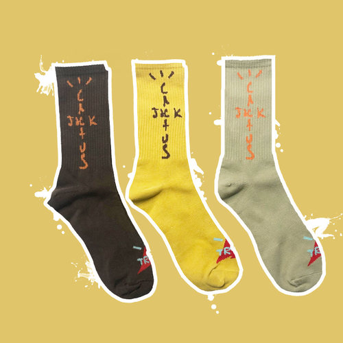 袜子travisscottts周边仙人掌