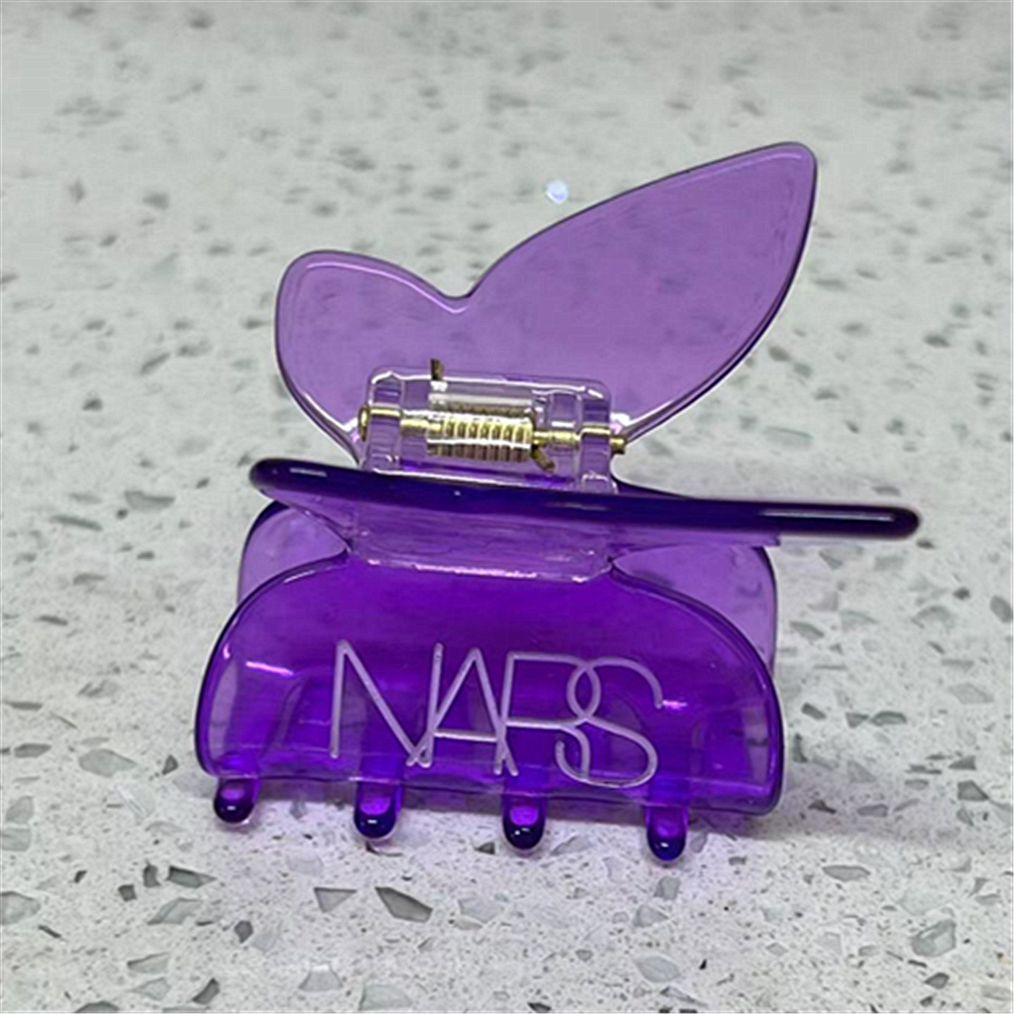 NARS纳斯周边紫色蝴蝶抓夹发夹