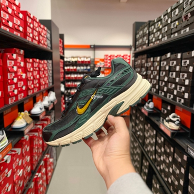 Nike/耐克Initiator男复古老爹鞋黑绿复古透气缓震跑鞋HQ3611-010