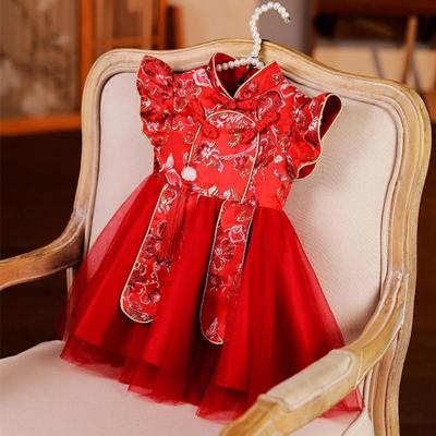 周岁礼服女宝夏季衣中式唐