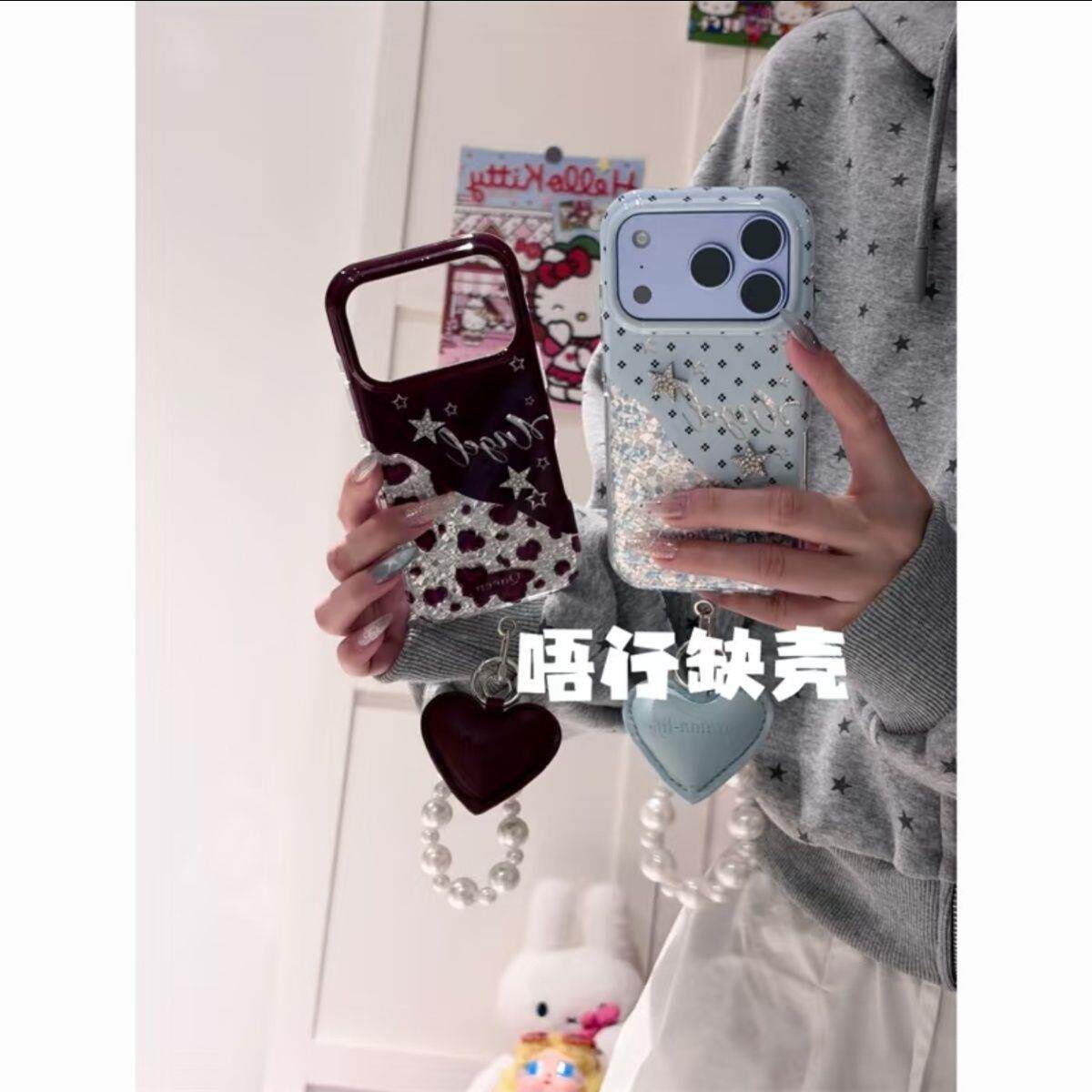 秋冬新款适用苹果18promax手机壳超火17波点豹纹拼接iphone16高级感轻奢p15pro韩系ins小众max全包防摔女生套