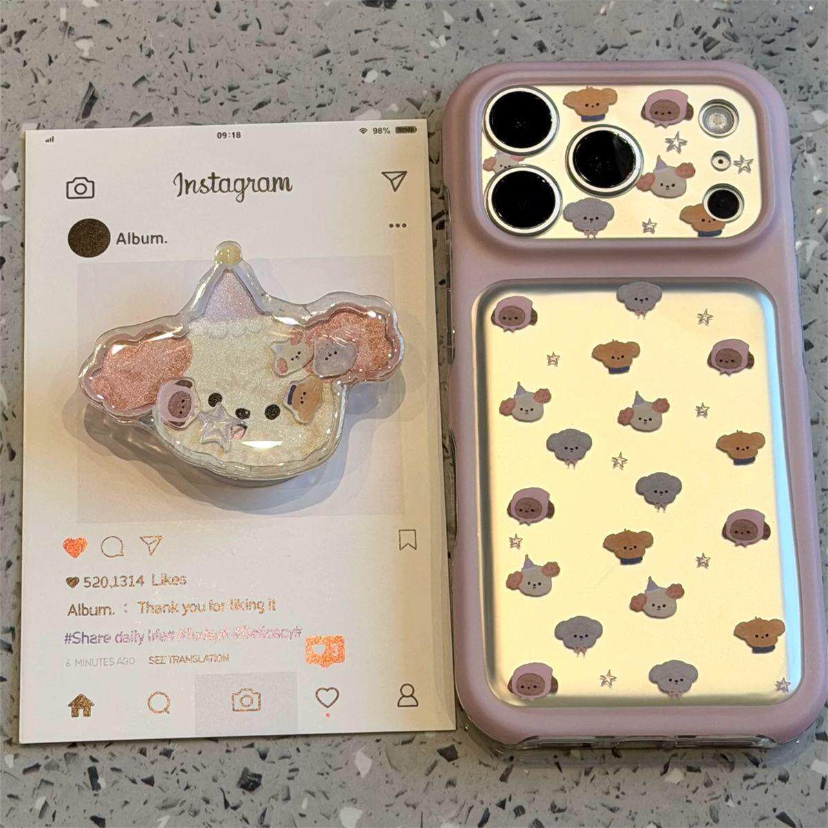 适用于iphone18promax手机壳萌宠可爱17星星生日帽头巾小狗脑袋16可爱卡通童趣创意新款防摔