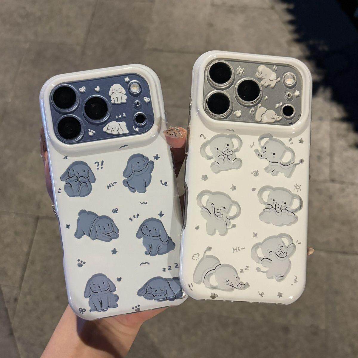 ins韩风简约米底透明可爱考拉适用苹果18promax手机壳iphone17pro新款16磨砂15pro女18pm镜头全包防摔保护套