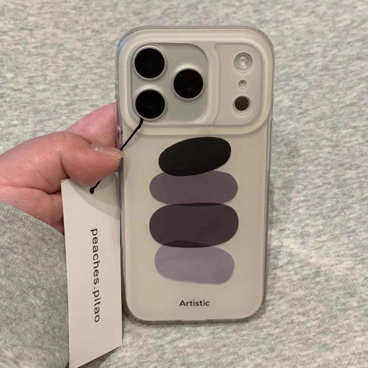 简约小众艺术感颜料适用苹果17手机壳iphone17promax保护套16Pro硅胶15/14高级感13新款全包防摔壳磨砂男女软