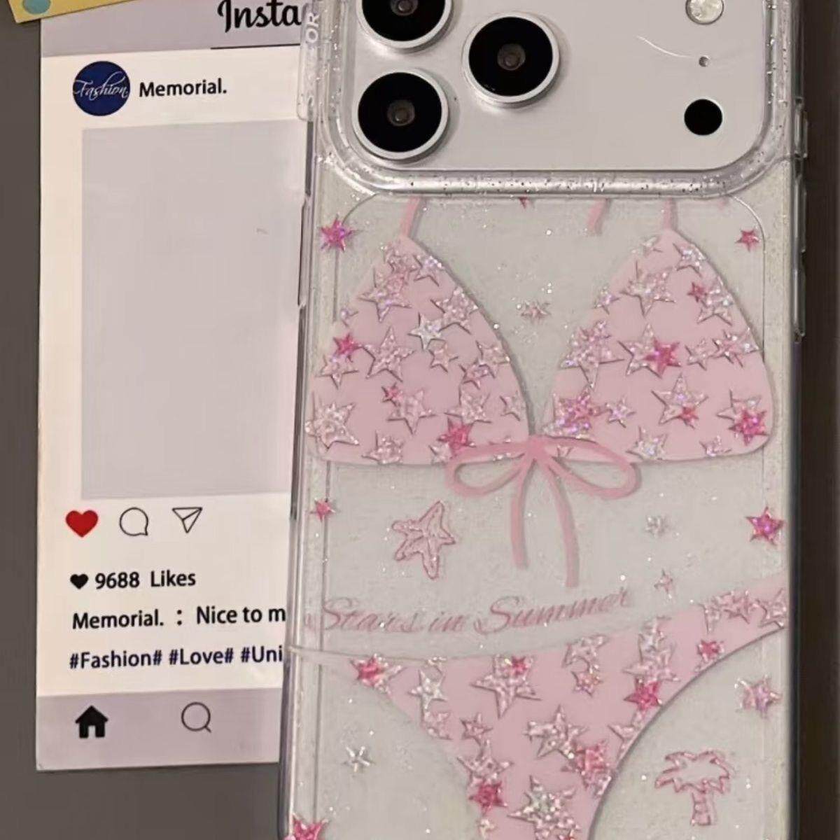 比基尼星星适用苹果17promax/iphone17pro新款韩式ins风氛围感16/15小众创意高级感17全包型防摔新品手机壳