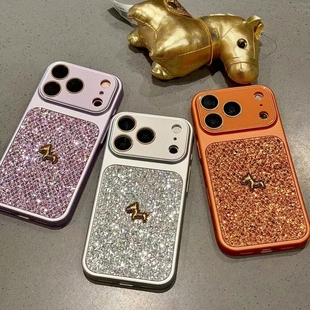 秒变17pro马年闪粉镜头膜适用苹果17promax手机壳iPhone16新款2026网红爆款巨好看保护套15/14pro新品ins外壳