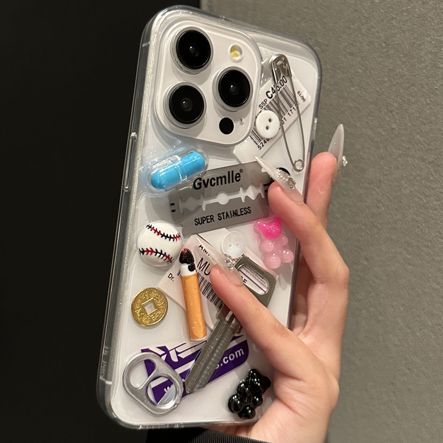 小众刀片苹果15Promax手机壳iPhone15新款14硅胶13防摔12创意11男
