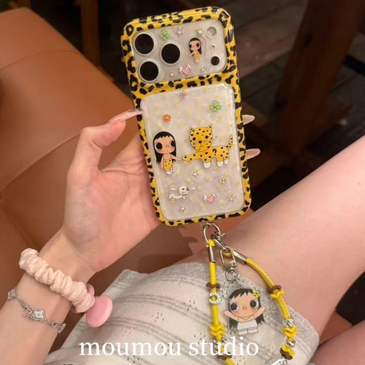 古早黄色豹纹豹子小玉适用于iPhone17promax手机壳新款苹果16pro女15