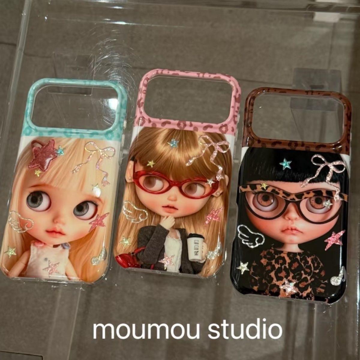 ins古早时尚芭比女孩适用iphone17promax苹果16手机壳15少女卡通日韩日韩可爱个性创意14防摔保护