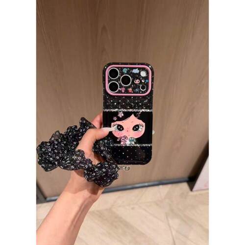 韩系可爱卡通女孩适用苹果17PRO手机壳少女心网红iPhone16ProMax新款15pro女款小众18promax全包17防摔硅胶软