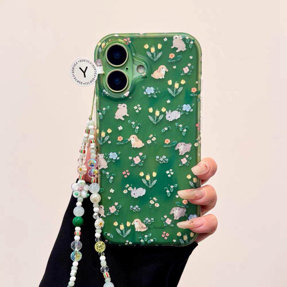 ins小清新花朵兔子适用苹果17手机壳iPhone17promax新款16防摔保护套15硅胶14全包13小众高级感磨砂女软