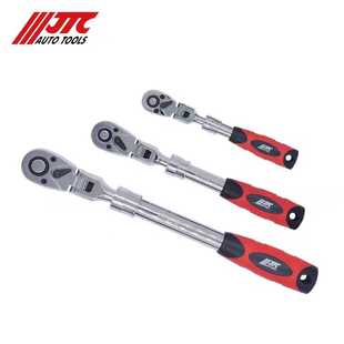 JTC汽修专用工具伸缩摇头快速棘轮扭力扳手大中小飞双向72齿5028