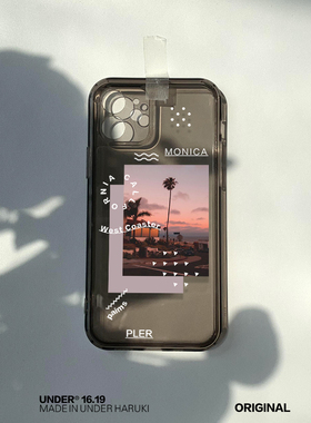 手作原创适用苹果12手机壳ins风13promax简约xs全包软壳11卡片xr