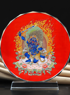 不动明王金刚不动尊菩萨水晶摆台办公室桌面工艺品装饰摆件定制