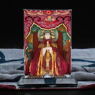 北京北顶娘娘庙碧霞元君天仙圣母水晶摆台玄关桌面摆件工艺品定制