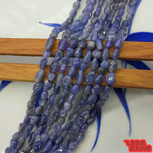 天然原色不规则随形坦桑碎石串珠散珠半成品手工材料 diy手链配件