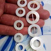 25mm中直孔圆圈圆环贝壳片 特价 纯天然15 diy手作工饰品配件材料