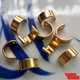 本色金属材料 diy连接饰品配件 13mm双边孔U形纯黄铜