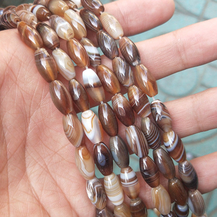 天然无优化 6*12/8*16mm波斯湾玛瑙小米珠隔珠散珠子 diy饰品配件