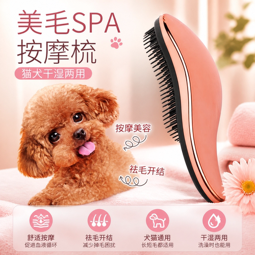 【泰迪比熊美毛蓬松按摩梳】